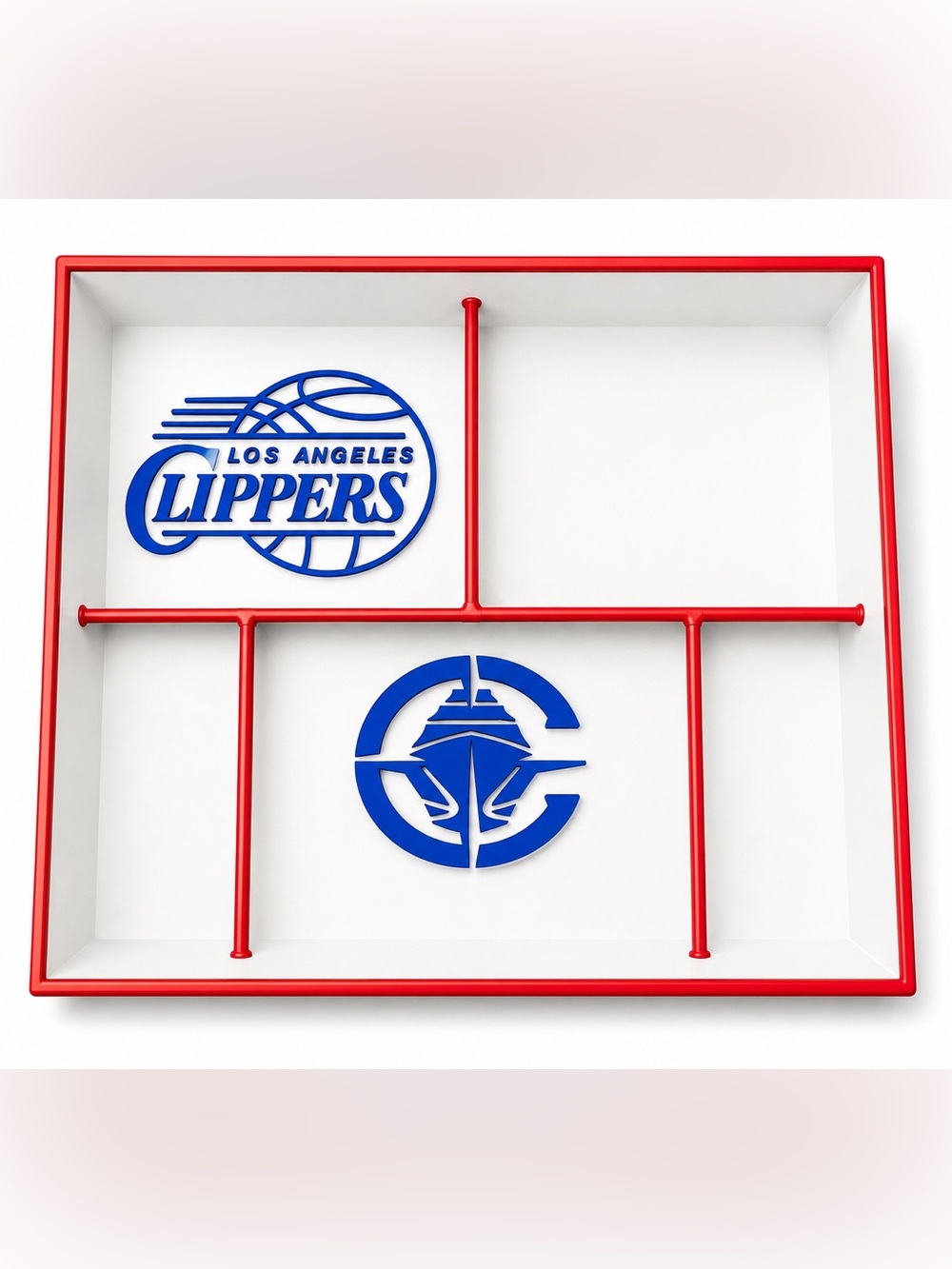 LA Clippers NBA Pocket Dump Tray - For Keys, Wallet, Money, Etc